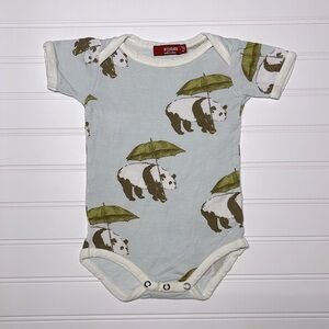 MILKBARN Bamboo Panda with Umbrella Short Sleeve Onesie